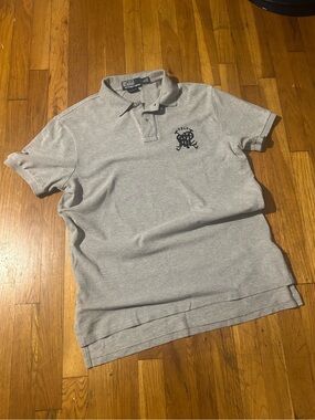Polo by Ralph Lauren Heather Gray Short Sleeve Polo with Chest Logo